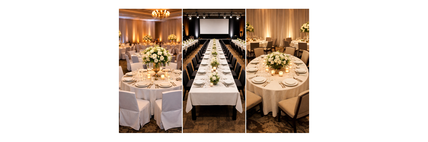 Which shape of banquet table is best suited for events? - 