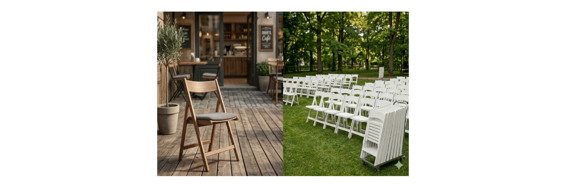 Klappstuhl vs. Klappstühle – Einzelstühle oder Sets für Events &amp; Gastronomie? - Klappstuhl vs. Klappstühle: Unterschiede, Vorteile &amp; Kaufberatung