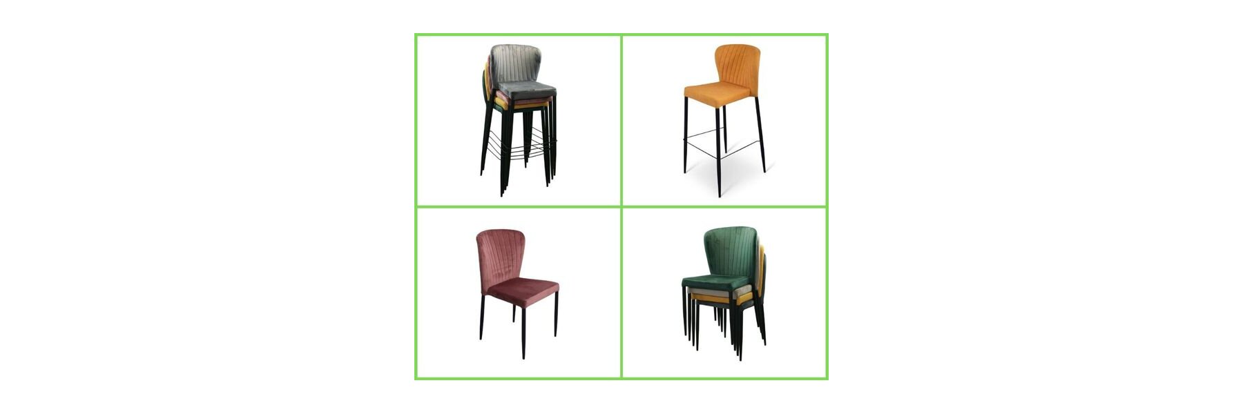 Barhocker und Stapelstuhl Queens - Barhocker und Stapelstuhl Queens