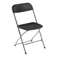 Folding Chair Event Chrome/ Black