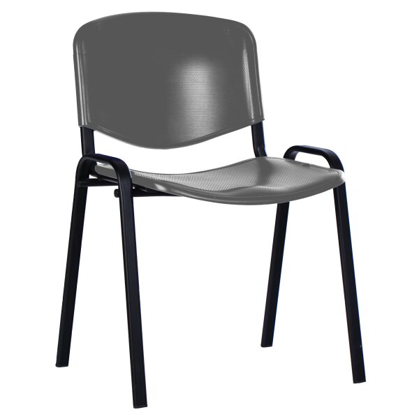 Stacking Chair Palermo Plastic Black/ Anthracite