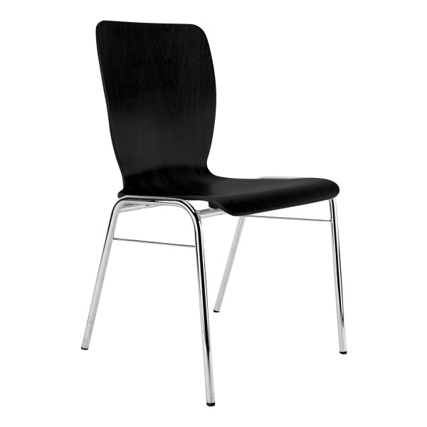 Stacking Chair Kiel Chrome/Black