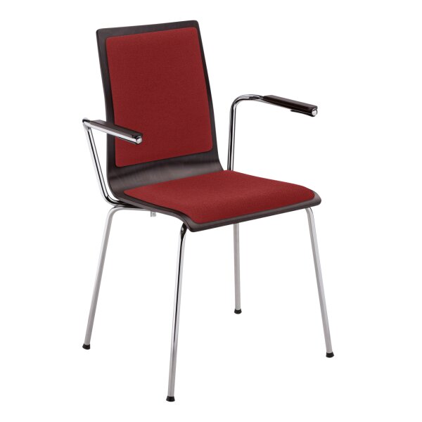 Stacking Chair Oslo with Armrests and full upholstery