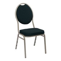 Banquetchair Cholet champagne/blue with dots