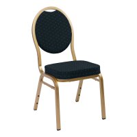 Banquetchair Cholet gold/blue with dots