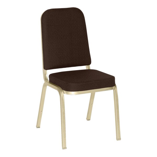 Stacking Chair Banquet BC 2600 Aluminium without armrests Gold Darkbrown