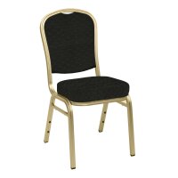 Bankettstuhl Calais Aluminium Gold/Schwarz mit Punkten