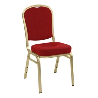 Stacking Chair Banquet BC 2800 Aluminium without armrests Gold Red