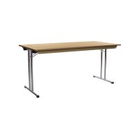 Folding Table T-Table 140x45cm Beech Chrome ABS Melamine