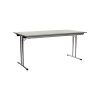 Folding Table T-Table 140x45cm Lightgrey Chrome ABS Melamine