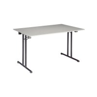 Folding Table T-Table 140x45cm Lightgrey Black ABS Melamine
