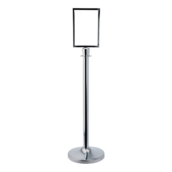 Info panel A4 for Barrier posts classic chrome shiny