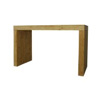 Bridge table Nantes USED LOOK 180x70xH=108 spruce real wood glazed oak colored