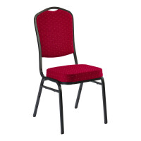 Bankettstuhl Dijon Hammerschlag/Rot mit Punkten