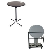 SET partytable Mainz (15 pieces) and transport trolley partytables universal small (1 piece)
