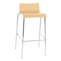 Barhocker Ole S Chrom/Buche Natur