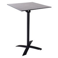 Partytable Elba Kipp black/concrete compact/70x70cm