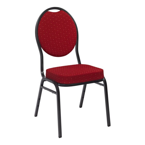 Banquetchair Lille Low hammerscale/red with dots