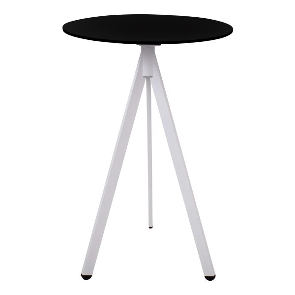 Partytable Riko White/Compact Black/D70cm