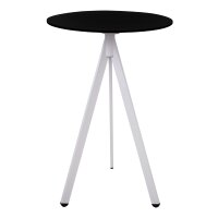 Partytable Riko White/Compact Black/D70cm