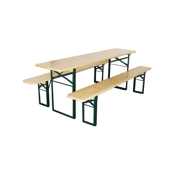 Biertischgarnitur 220x60 Natur