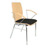Stacking Chair Kiel Armrests with Seat Cushion