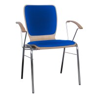 Stacking Chair Kiel Armrests Full Upholstery