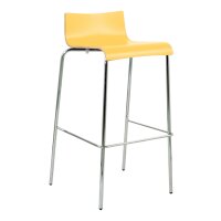 Bar stool Ole S Chrome/HPL yellow