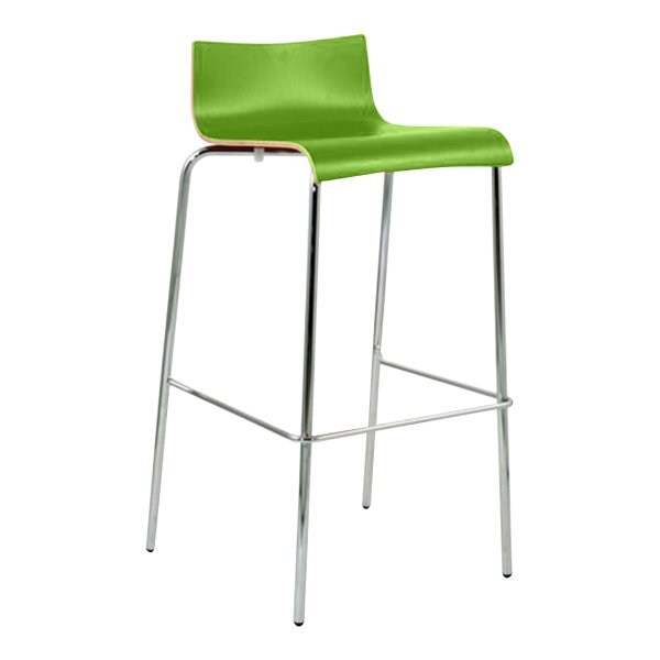 Barhocker Ole S Chrom/HPL Grün
