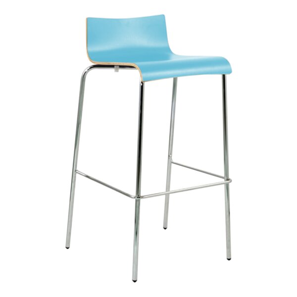 Bar stool Ole S Chrome/HPL Blue