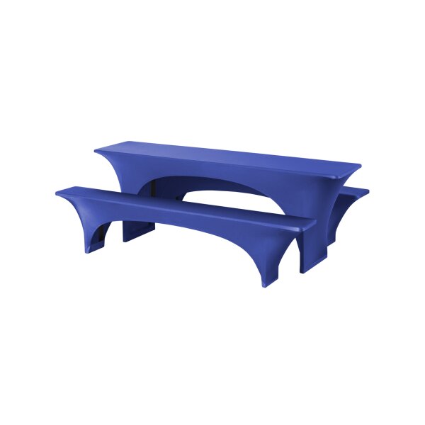 Biertisch Husse Stretch 220x70 Dunkelblau