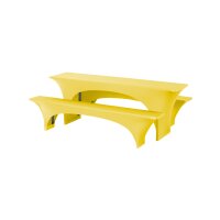 Beertable Cover stretch 220x80cm yellow