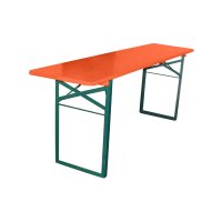 Biertischgarnitur Tisch 220x50 Orange