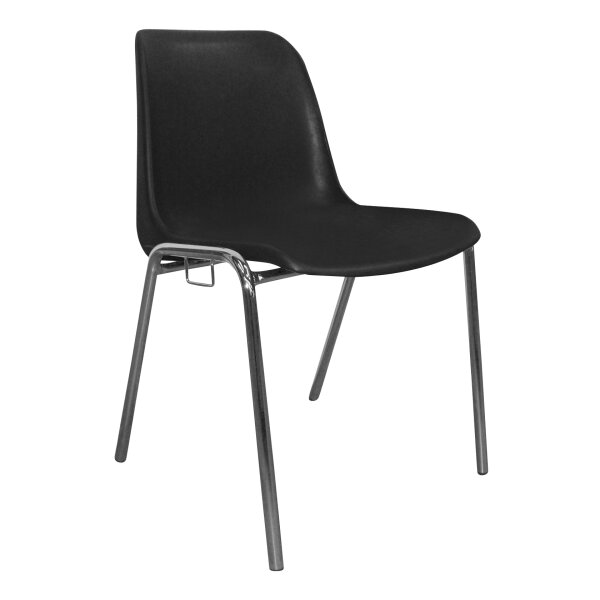 Stacking chair Kopenhagen Click chrome / black