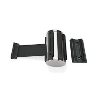 Barrier tape head automatic wall mounting chrome shiny / black