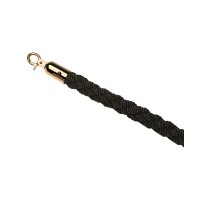 Rope for barrier posts Braided, black / gold