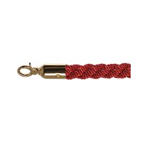 Rope for barrier posts Braided, bordeaux-red / gold