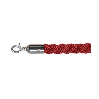 Rope for barrier posts Braided, bordeaux-red / chrome