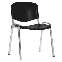 Stacking Chair Palermo Plastic Chrome/ Black
