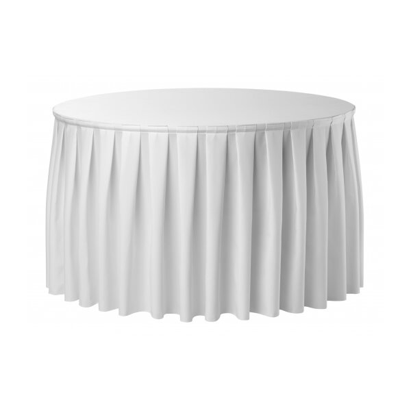 Kombi Tischdecke President Boxpleat D152 Weiß