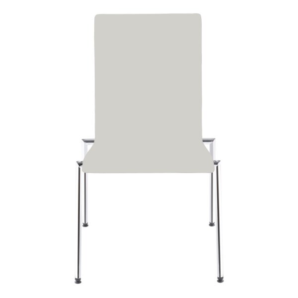 Stacking chair Helsinki with full cushion chrome / black / grey