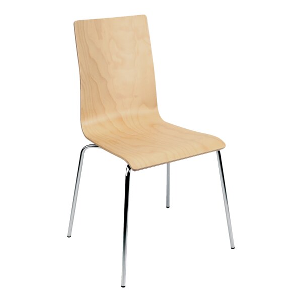 Stacking chair Oslo chrome / beech