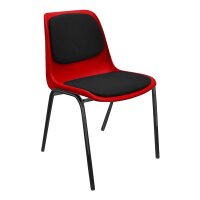 Stacking chair Kopenhagen with full upholstery black / red / anthracite