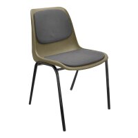 Stacking chair Kopenhagen with full upholstery black / beige / grey