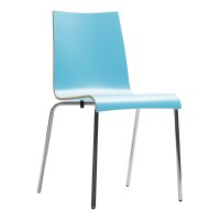 Stacking chair Ole Chrome / HPL Blue french
