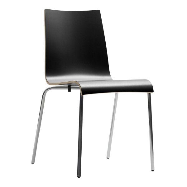 Stacking chair Ole Chrome / HPL Black