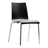 Stacking chair Ole Chrome / HPL Black