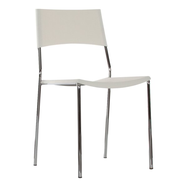 Stacking chair Padova chrome / white
