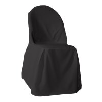 Stuhlhusse De Luxe mit Schleife Schwarz