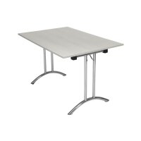 Folding table TX Frame 120x80cm chrome / melamine / lightgrey